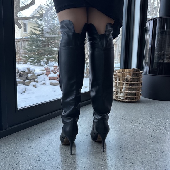 Jimmy Choo Gypsy Stiletto Dominatrix Over-the-Knee Boots Sz40 - Picture 2 of 11